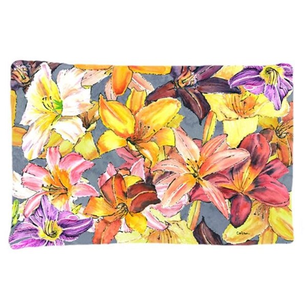 Carolines Treasures 8892PILLOWCASE 20.5 x 30 in. Day Lillies Moisture Wicking Fabric Standard Pillow Case 8892PILLOWCASE - main
